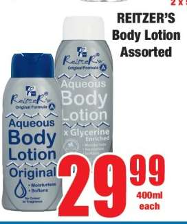REITZER’S Body Lotion Assorted