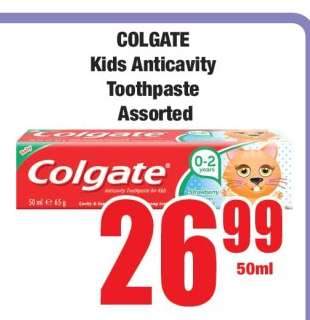 COLGATE Kids Anticavity Toothpaste Assorted