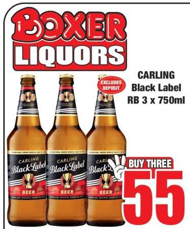 CARLING Black Label RB 3 x 750ml