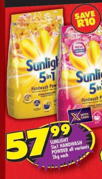 SUNLIGHT 5in1 HANDWASH POWDER all variants 2kg each