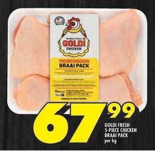 GOLDI FRESH 5-PIECE CHICKEN BRAAI PACK