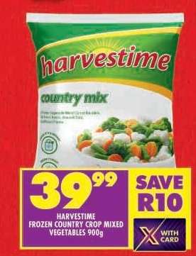 HARVESTIME FROZEN COUNTRY CROP MIXED VEGETABLES 900g