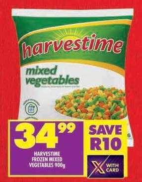 HARVESTIME FROZEN MIXED VEGETABLES 900g