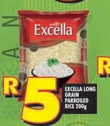 EXCELLA LONG GRAIN PARBOILED RICE 200g