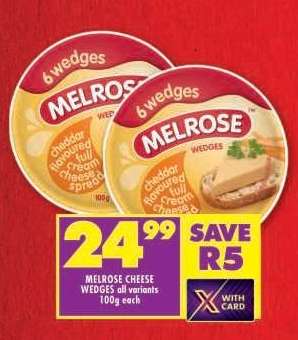 Melrose Cheese Wedges All Variants