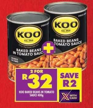 Koo Baked Beans in Tomato Sauce 400g
