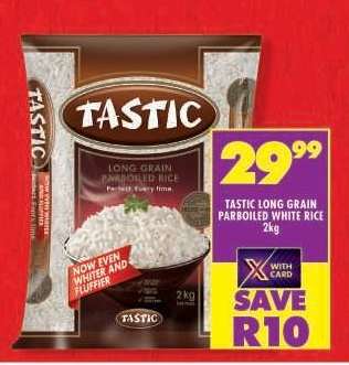 Tastic Long Grain Parboiled White Rice 2kg