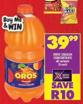OROS Squash Concentrate