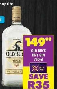 Old Buck Dry Gin 750ml