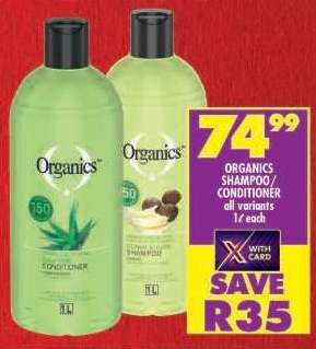 Organics Shampoo Conditioner