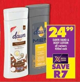 DAWN HAND & BODY LOTION