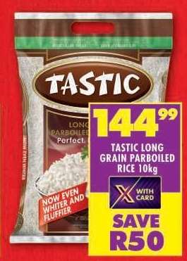 Tastic Long Grain Parboiled Rice 10kg