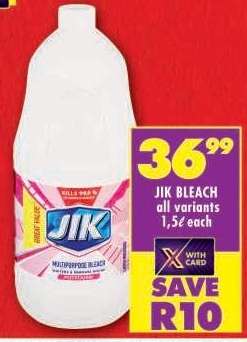 JIK BLEACH all variants 1,5ℓ each