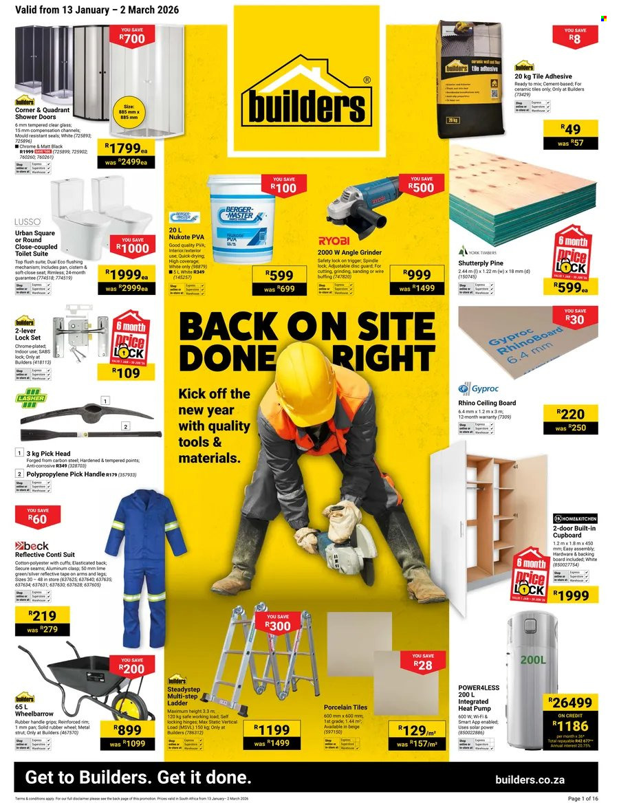 Builders specials - 13/01/2026 - 02/03/2026. Page 1
