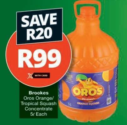 BROOKES OROS ORANGE/TROPICAL SQUASH CONCENTRATE