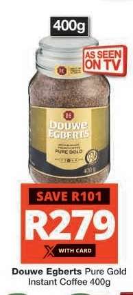 Douwe Egberts Pure Gold Instant Coffee 400g