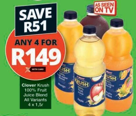 Clover Krush 100 Fruit Juice Blend