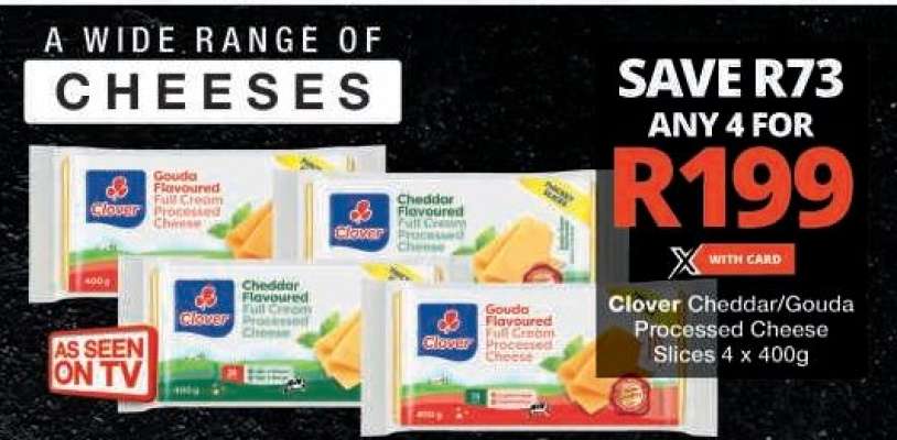Clover Cheddar/Gouda Processed Cheese Slices