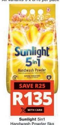 SUNLIGHT 5in1 HANDWASH POWDER 5kg