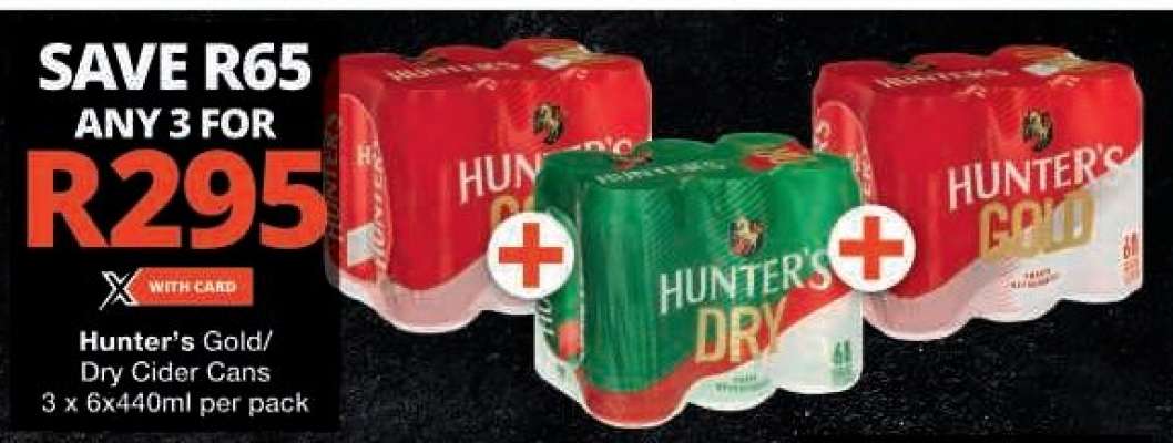 Hunter's Gold/Dry Cider Cans