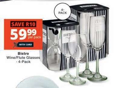 Bistro Wine/Flute Glasses - 4-Pack