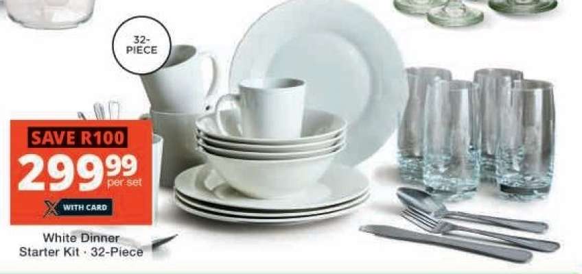 White Dinner Starter Kit - 32-Piece