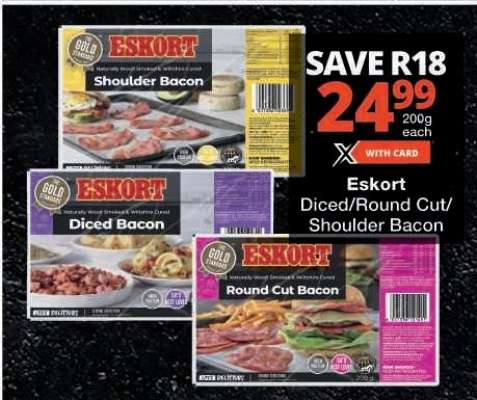 Eskort Diced/Round Cut/Shoulder Bacon