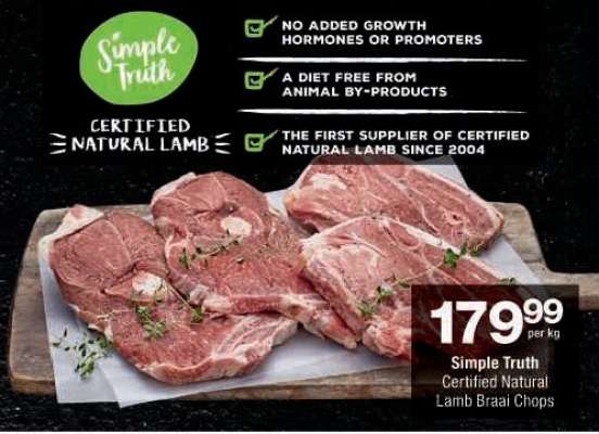 Simple Truth Certified Natural Lamb Braai Chops