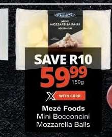 Mezé Foods Mini Bocconcini Mozzarella Balls