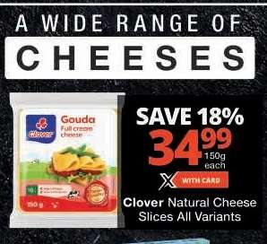 Clover Natural Cheese Slices All Variants