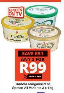 Canola Margarine/Fat Spread