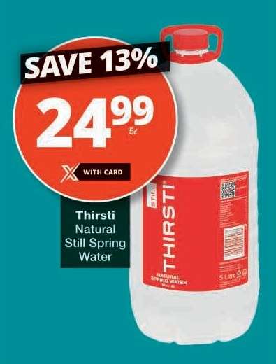 THIRSTI NATURAL STILL SPRING WATER