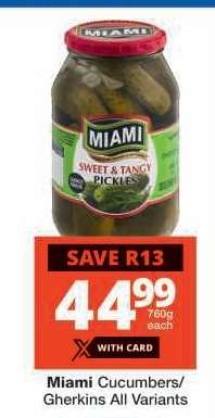 Miami Cucumbers/Gherkins All Variants