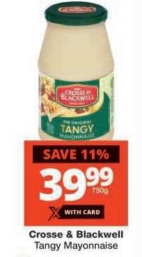 CROSSE & BLACKWELL TANGY MAYONNAISE