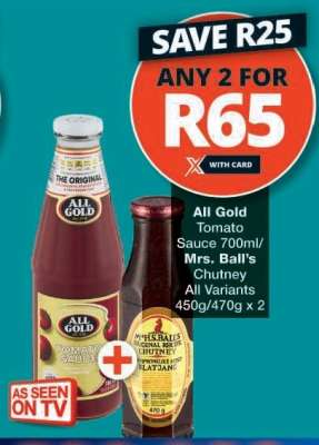 All Gold Tomato Sauce / Mrs. Ball’s Chutney