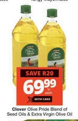 Clover Olive Pride Blend of Seed Oils & Extra Virgin Olive Oil