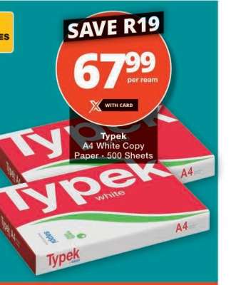 Typek A4 White Copy Paper
