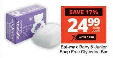 Epi-max Baby & Junior Soap Free Glycerine Bar