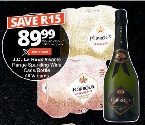 J.C. Le Roux Vivante Range Sparkling Wine