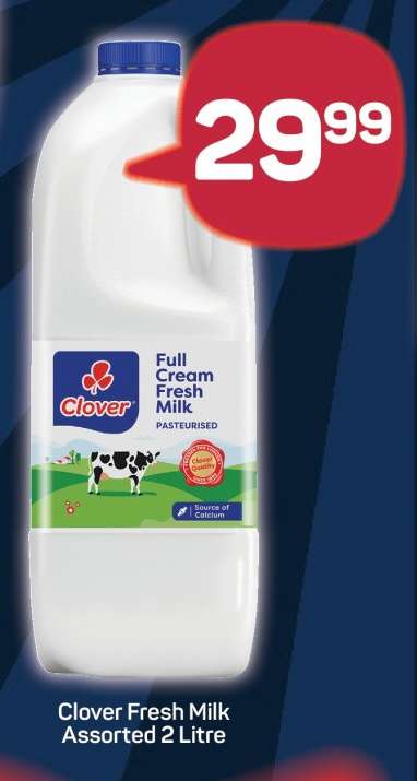 Clover Fresh Milk Assorted 2 Litre