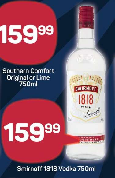SMIRNOFF 1818 VODKA 750ML