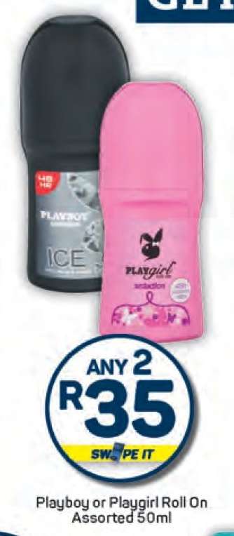 Playboy or Playgirl Roll-on Assorted 50ml