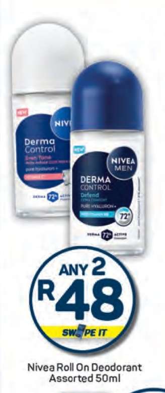 Nivea Roll On Deodorant Assorted 50ml