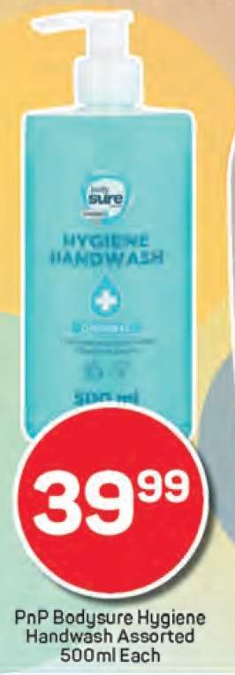 PnP Bodysure Hygiene Handwash Assorted 500ml Each