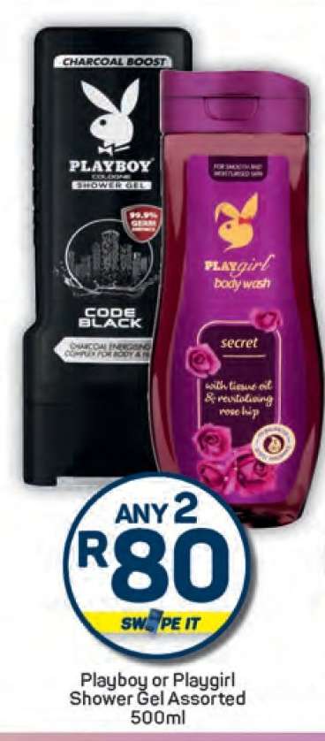 Playboy or Playgirl Shower Gel Assorted 500ml