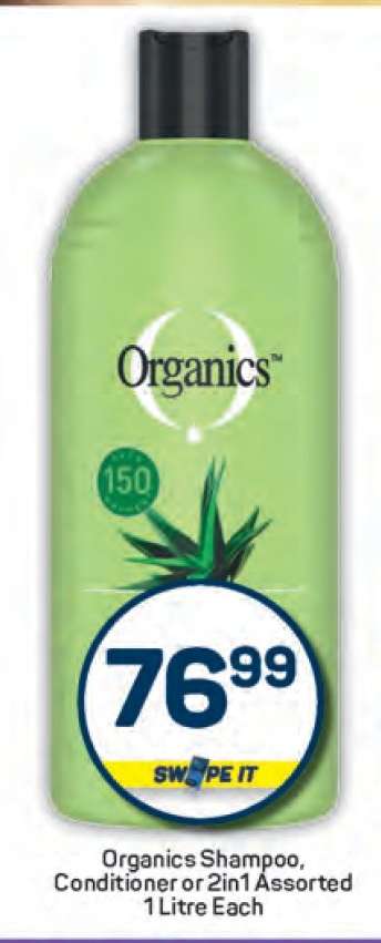 Organics Shampoo, Conditioner or 2in1 Assorted