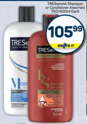 TRESemmé Shampoo or Conditioner Assorted 750/900ml Each
