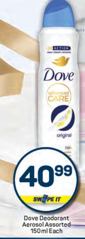 Dove Deodorant Aerosol Assorted 150ml Each