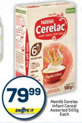 Nestlé Cerelac Infant Cereal Assorted 500g Each