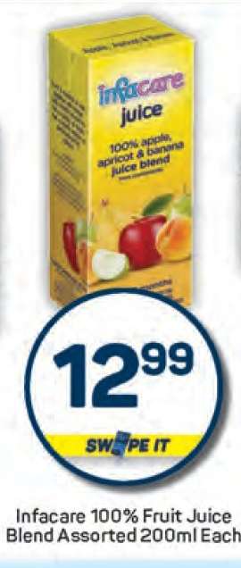Infacare 100% Fruit Juice Blend Assorted 200ml Each